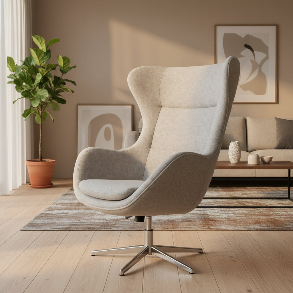 Ergonomic lounge swivel chair - view 2 - EloraMode