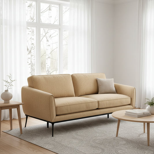 Modern 3-seater sofa with metal frame - EloraMode