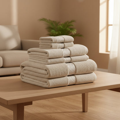 Soft cotton terry towel set - view 2 - EloraMode